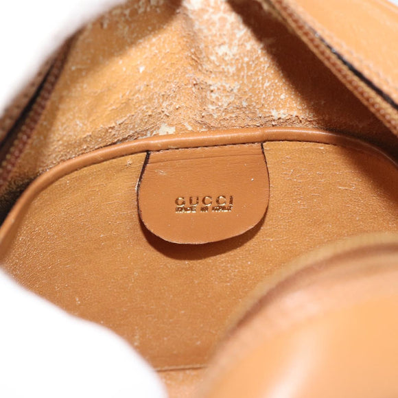 GUCCI Shoulder Bag Leather Brown Gold 007 115 0175 Auth bs36362