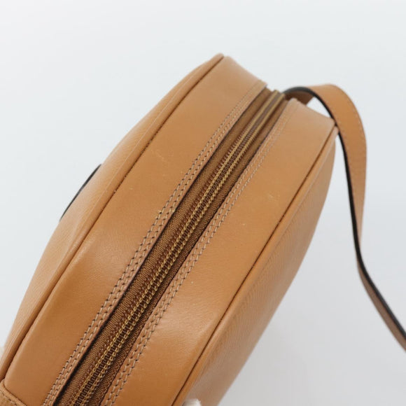 GUCCI Shoulder Bag Leather Brown Gold 007 115 0175 Auth bs36362