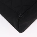CHANEL Matelasse Hand Bag Cotton Black Silver CC Auth bs36363-16