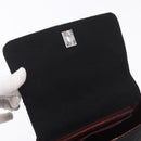 CHANEL Matelasse Hand Bag Cotton Black Silver CC Auth bs36363-20
