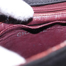 CHANEL Matelasse Hand Bag Cotton Black Silver CC Auth bs36363-23