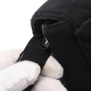 CHANEL Matelasse Hand Bag Cotton Black Silver CC Auth bs36363-9
