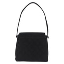 CHANEL Matelasse Hand Bag Cotton Black Silver CC Auth bs36363-2
