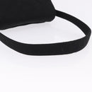 CHANEL Matelasse Hand Bag Cotton Black Silver CC Auth bs36363-7