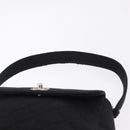 CHANEL Matelasse Hand Bag Cotton Black Silver CC Auth bs36363-14