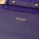 SAINT LAURENT Classic Y Line Chain Satchel Small Bag Leather Purple Auth bs36364-19