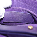 SAINT LAURENT Classic Y Line Chain Satchel Small Bag Leather Purple Auth bs36364-12