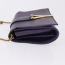 SAINT LAURENT Classic Y Line Chain Satchel Small Bag Leather Purple Auth bs36364-4