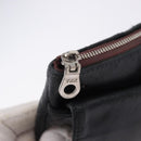 CHANEL Matelasse Clutch Bag Lamb Skin Black Silver CC Auth bs36365-12