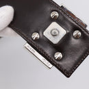 FENDI Zucca Canvas Mamma Baguette Shoulder Bag Brown Silver Auth bs36368SAM-8
