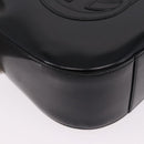 GUCCI Interlocking Shoulder Bag Patent Leather Black 007 2046 0250 Auth bs36370-10
