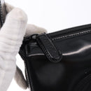 GUCCI Interlocking Shoulder Bag Patent Leather Black 007 2046 0250 Auth bs36370-14