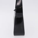 GUCCI Interlocking Shoulder Bag Patent Leather Black 007 2046 0250 Auth bs36370-4
