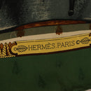 HERMES Carre 90 Scarf Silk ""NAPOLEON"" Green Beige Auth bs36385-13