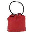 GUCCI Hand Bag Leather Red Silver 001 3750 Auth bs36388-1