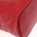 GUCCI Hand Bag Leather Red Silver 001 3750 Auth bs36388-12