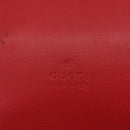 GUCCI Hand Bag Leather Red Silver 001 3750 Auth bs36388-14