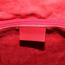 GUCCI Hand Bag Leather Red Silver 001 3750 Auth bs36388-16