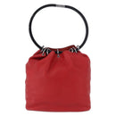 GUCCI Hand Bag Leather Red Silver 001 3750 Auth bs36388-2