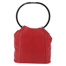 GUCCI Hand Bag Leather Red Silver 001 3750 Auth bs36388-3