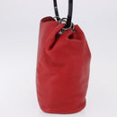 GUCCI Hand Bag Leather Red Silver 001 3750 Auth bs36388-5