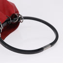 GUCCI Hand Bag Leather Red Silver 001 3750 Auth bs36388-7
