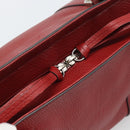 GUCCI Hand Bag Leather outlet Red Silver 355772 Auth bs36389-10