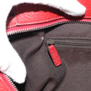 GUCCI Hand Bag Leather outlet Red Silver 355772 Auth bs36389-20