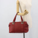 GUCCI Hand Bag Leather outlet Red Silver 355772 Auth bs36389-22