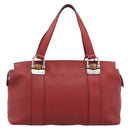 GUCCI Hand Bag Leather outlet Red Silver 355772 Auth bs36389-13