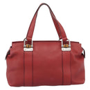 GUCCI Hand Bag Leather outlet Red Silver 355772 Auth bs36389-3