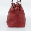 GUCCI Hand Bag Leather outlet Red Silver 355772 Auth bs36389-4