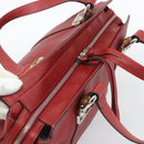 GUCCI Hand Bag Leather outlet Red Silver 355772 Auth bs36389-6
