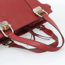 GUCCI Hand Bag Leather outlet Red Silver 355772 Auth bs36389-7
