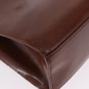 CARTIER Backpack Patent Leather Brown Silver Auth bs36391-9