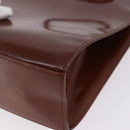 CARTIER Backpack Patent Leather Brown Silver Auth bs36391-15