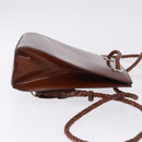 CARTIER Backpack Patent Leather Brown Silver Auth bs36391-3