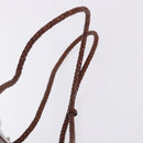 CARTIER Backpack Patent Leather Brown Silver Auth bs36391-14