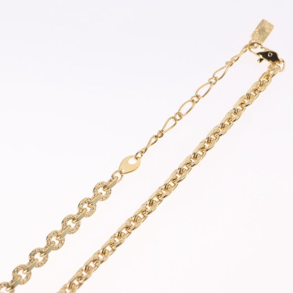 SAINT LAURENT Necklace Metal Gold Tone Auth bs36394