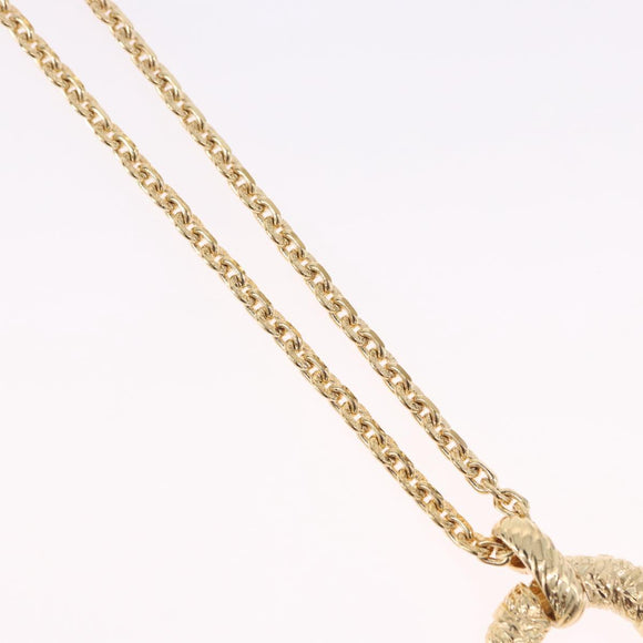 SAINT LAURENT Necklace Metal Gold Tone Auth bs36394
