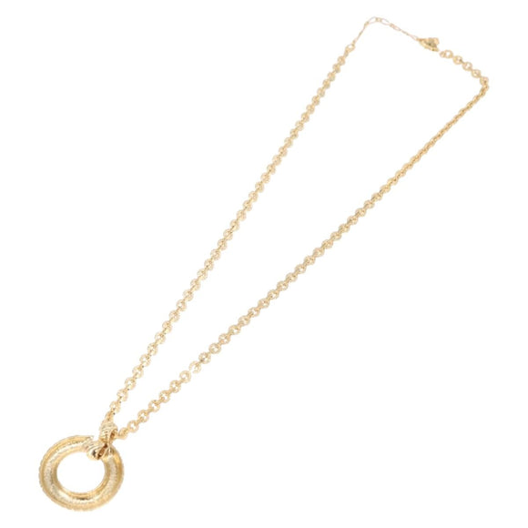 SAINT LAURENT Necklace Metal Gold Tone Auth bs36394