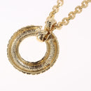 SAINT LAURENT Necklace Metal Gold Tone Auth bs36394-9