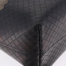 BOTTEGA VENETA INTRECCIATO Hand Bag Canvas Leather Black Beige Auth bs36395-12