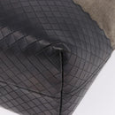 BOTTEGA VENETA INTRECCIATO Hand Bag Canvas Leather Black Beige Auth bs36395-13