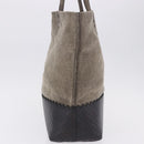 BOTTEGA VENETA INTRECCIATO Hand Bag Canvas Leather Black Beige Auth bs36395-4