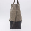 BOTTEGA VENETA INTRECCIATO Hand Bag Canvas Leather Black Beige Auth bs36395-5