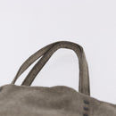 BOTTEGA VENETA INTRECCIATO Hand Bag Canvas Leather Black Beige Auth bs36395-8