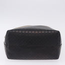BOTTEGA VENETA INTRECCIATO Hand Bag Canvas Leather Black Beige Auth bs36395-9