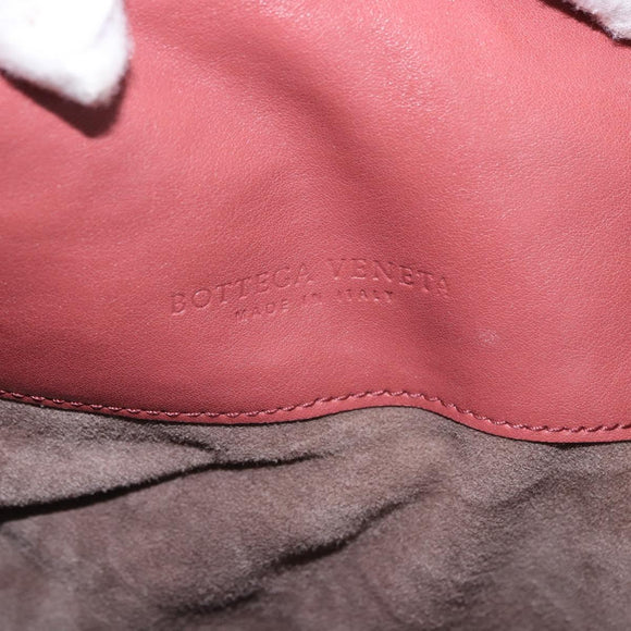 BOTTEGA VENETA Chain Hand Bag Leather Pink Auth bs36396A