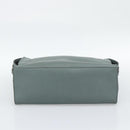 FENDI Hand Bag Leather 2way Green Silver Auth bs36397-5